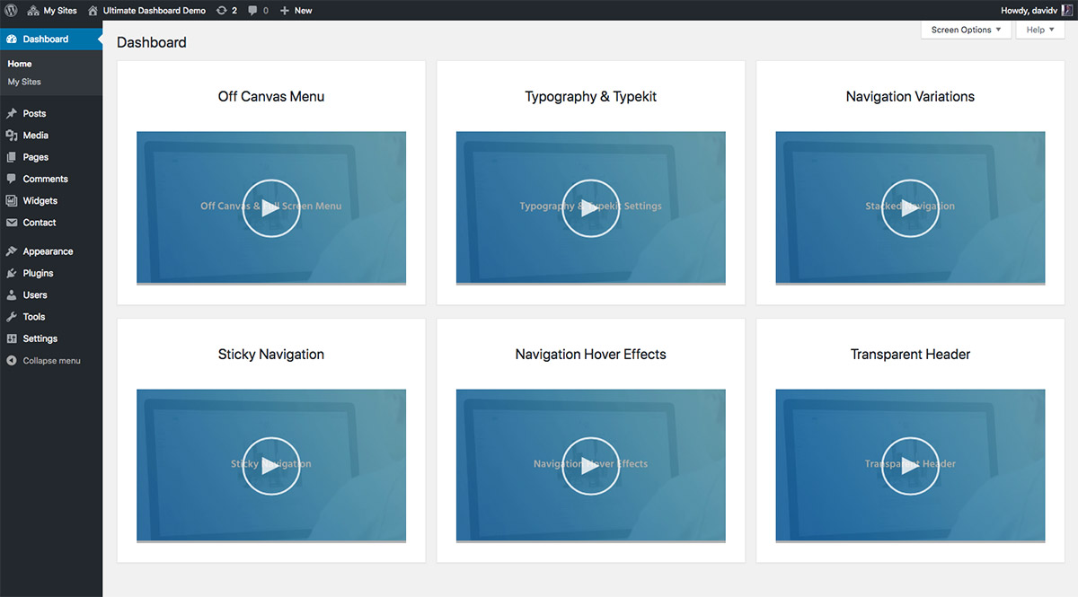 Video Widget Dashboard